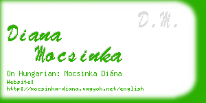 diana mocsinka business card